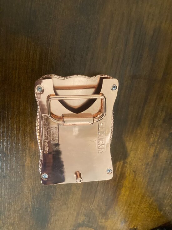 Bright Crystal Western Cowgirl Bling Wallet Belt Buckle Rose Gold Rope